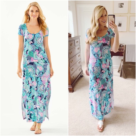Lilly Pulitzer Wynne Maxi Dress Multi Looking Good Women’s Size XXS NEW - Picture 1 of 15